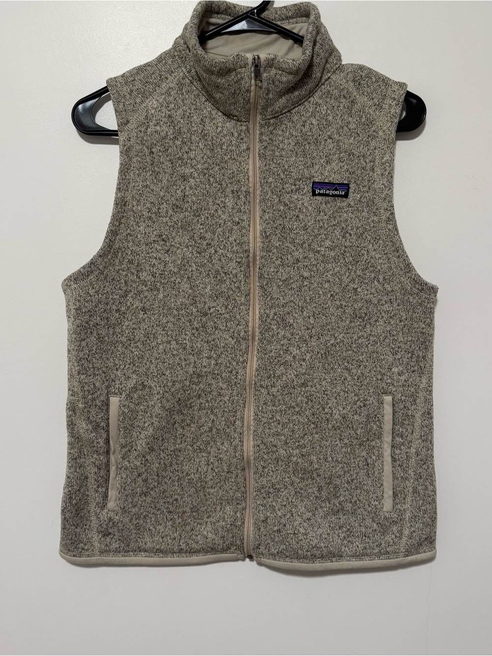 Patagonia Gray Flecked Full-Zip Fleece Vest